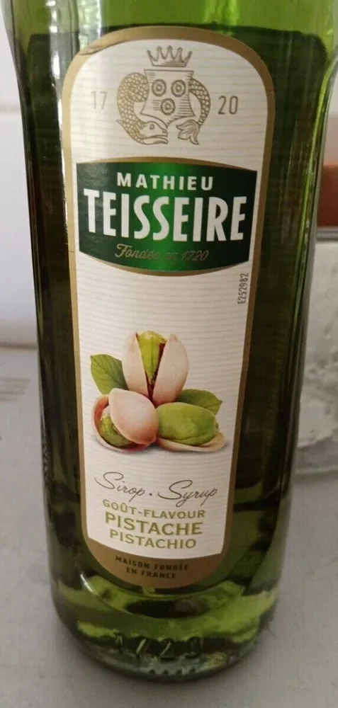 sirop goût pistache