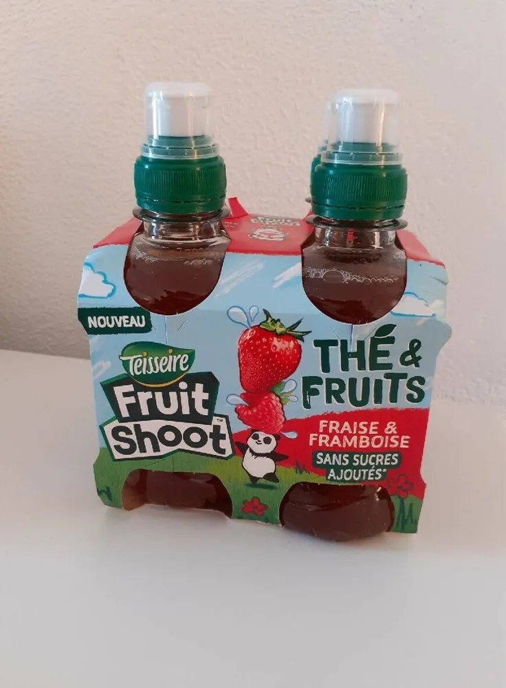 Fruit shooté  thé et  fruits frais framboise