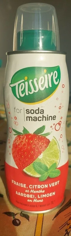 Teisseire for soda machine : fraise, Citron vert et menthe