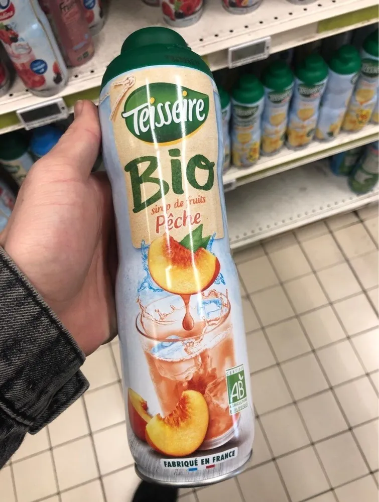 Sirop de fruit pêche