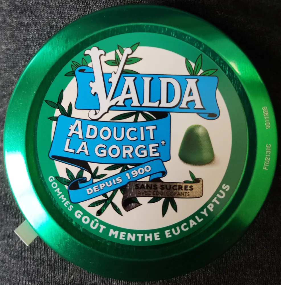 Valda - Gomme goût Menthe Eucalyptus