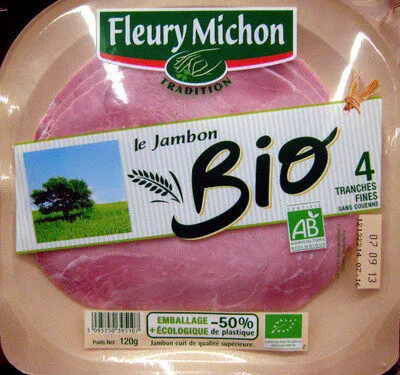 Le Jambon Bio, Sans couenne (4 Tranches Fines)