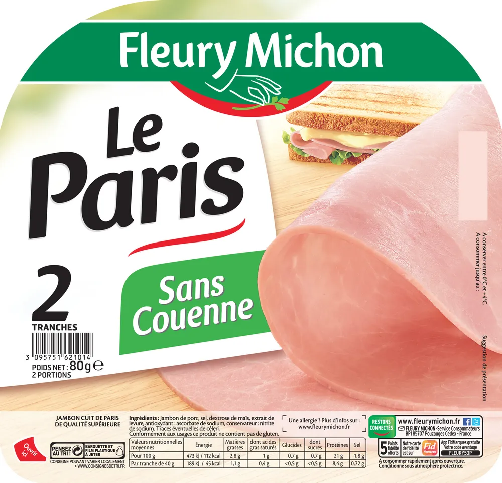 Le jambon de Paris sans couenne - 2 tr.