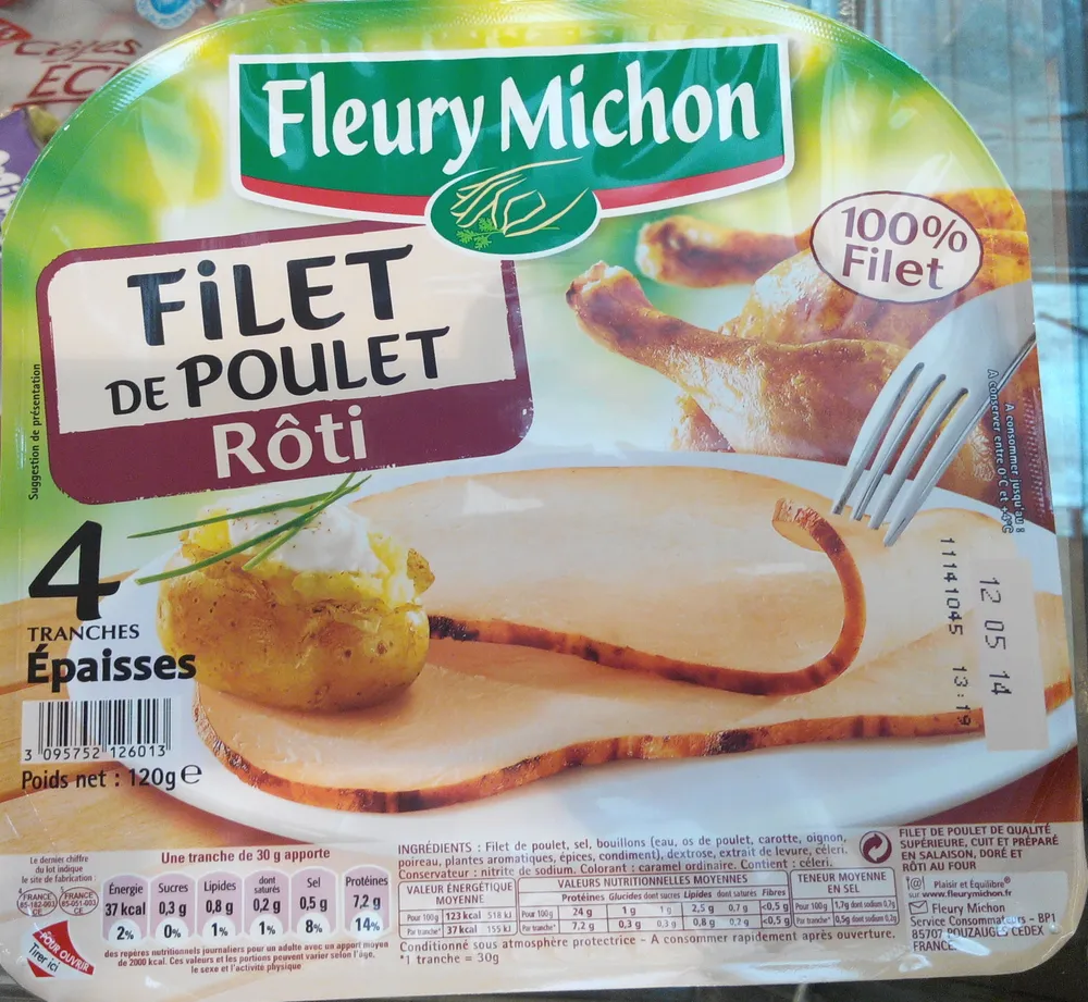 Filet de Poulet Rôti (4 Tranches Épaisses)