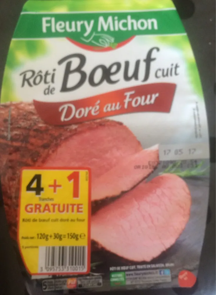 Roti de bœuf cuit doré au four
