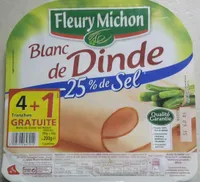 Blanc de dinde -25% de sel (4 tranches +1 gratuite)