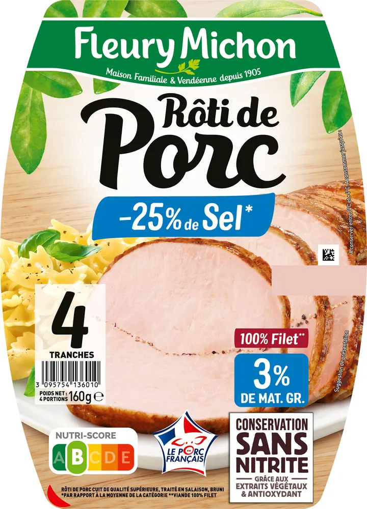 Rôti de Porc - 25% de sel*