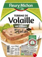 Terrine de volaille aux olives halal - 150 g.
