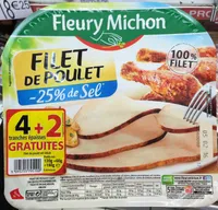 Filet de poulet (-25% de sel) (4+2 gratuites)