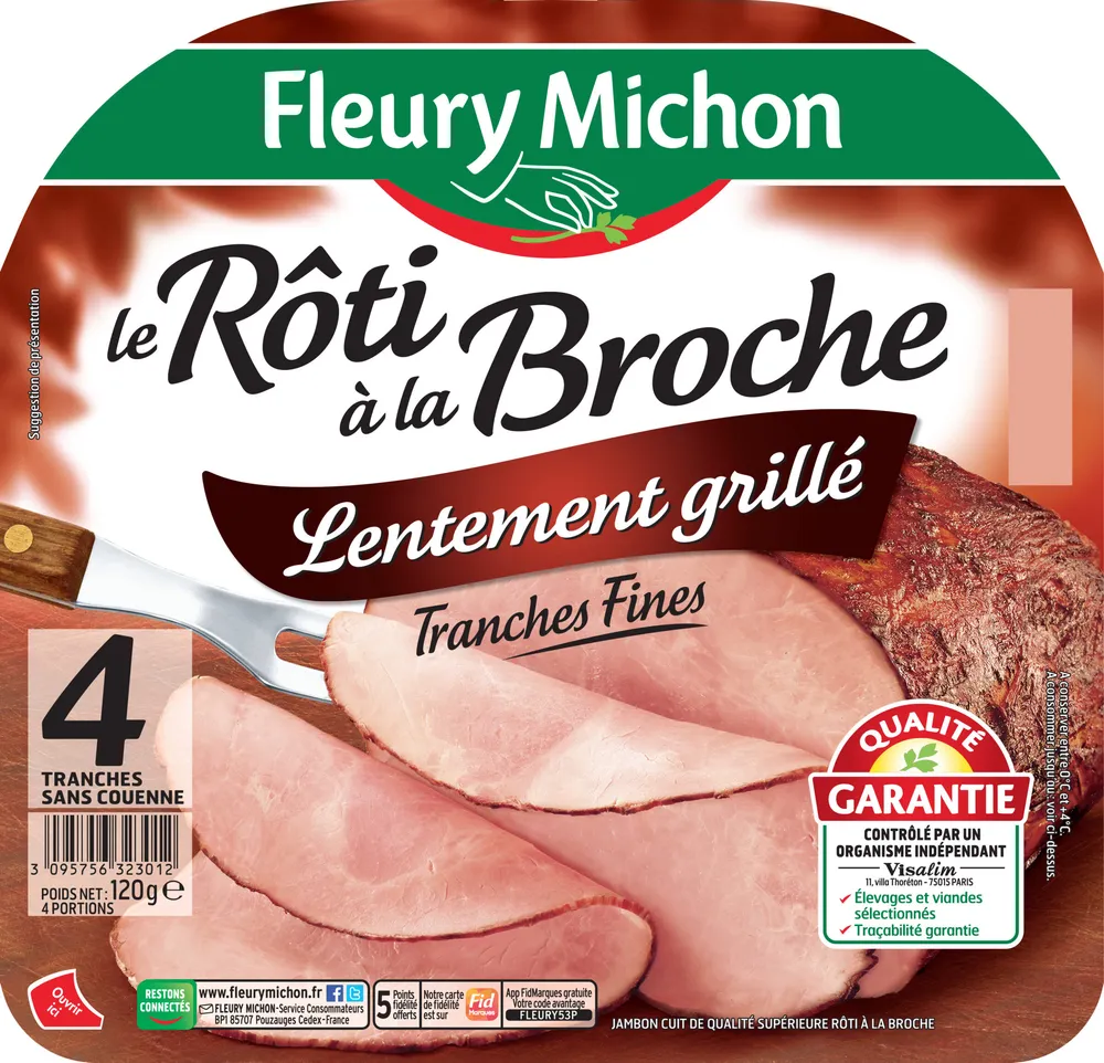 Le Broche, Lentement rôti - 4 tranches fines sans couenne