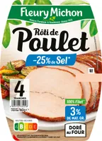 Rôti de Poulet -25% de Sel*