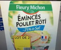Eminces de poulet roti -25% de sel