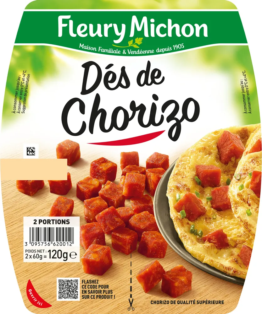 Dés de chorizo