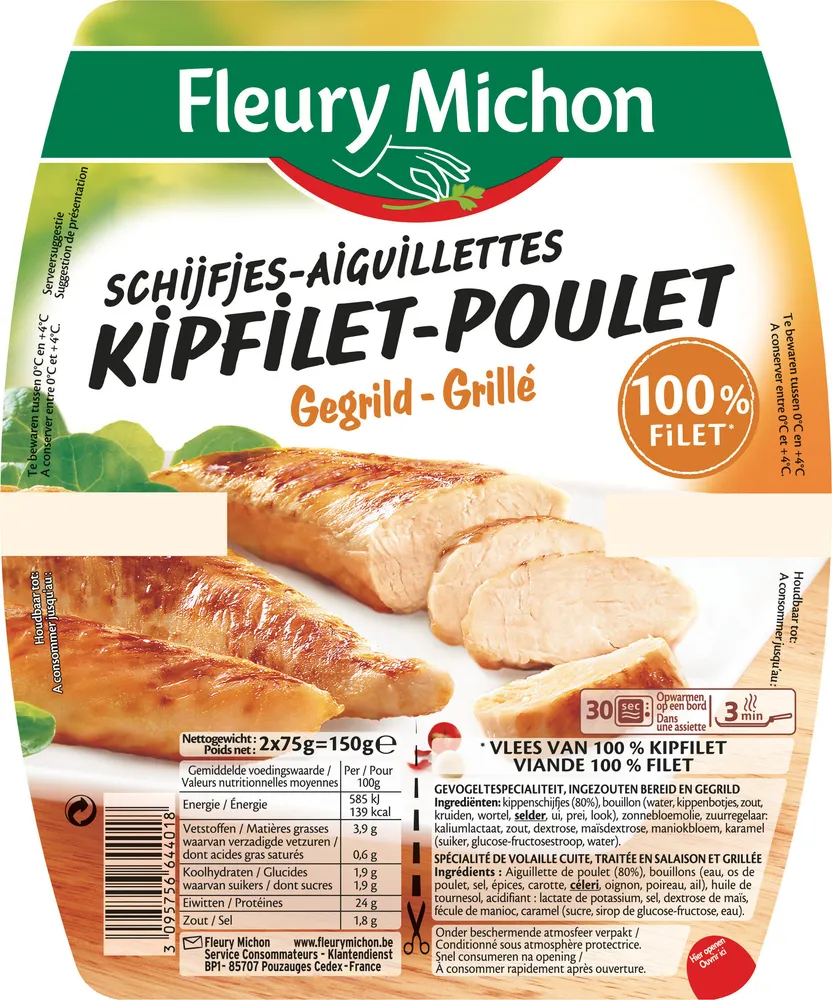 Aiguillettes de poulet grillé - 150 g