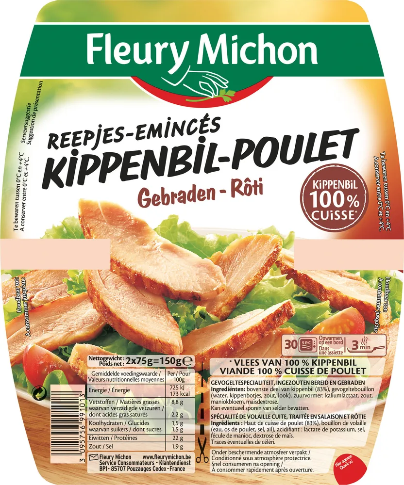 Emincés de poulet rôti - 2 x 75 g