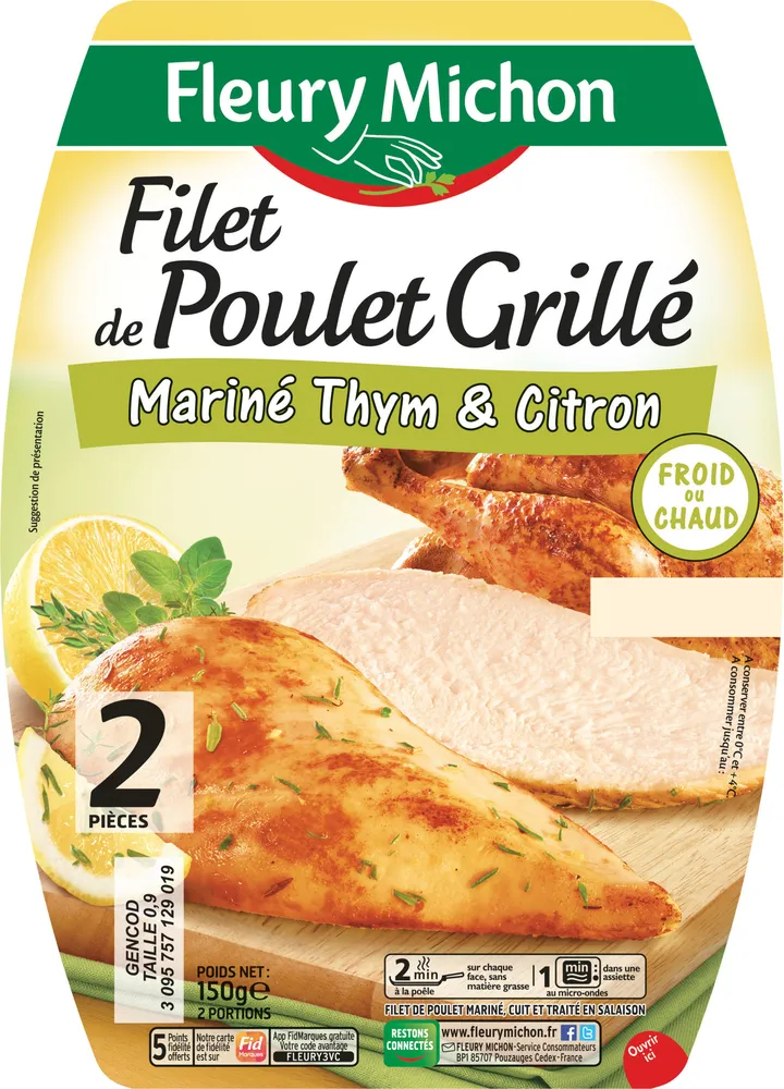 Filet de Poulet Grillé Mariné Thym & Citron