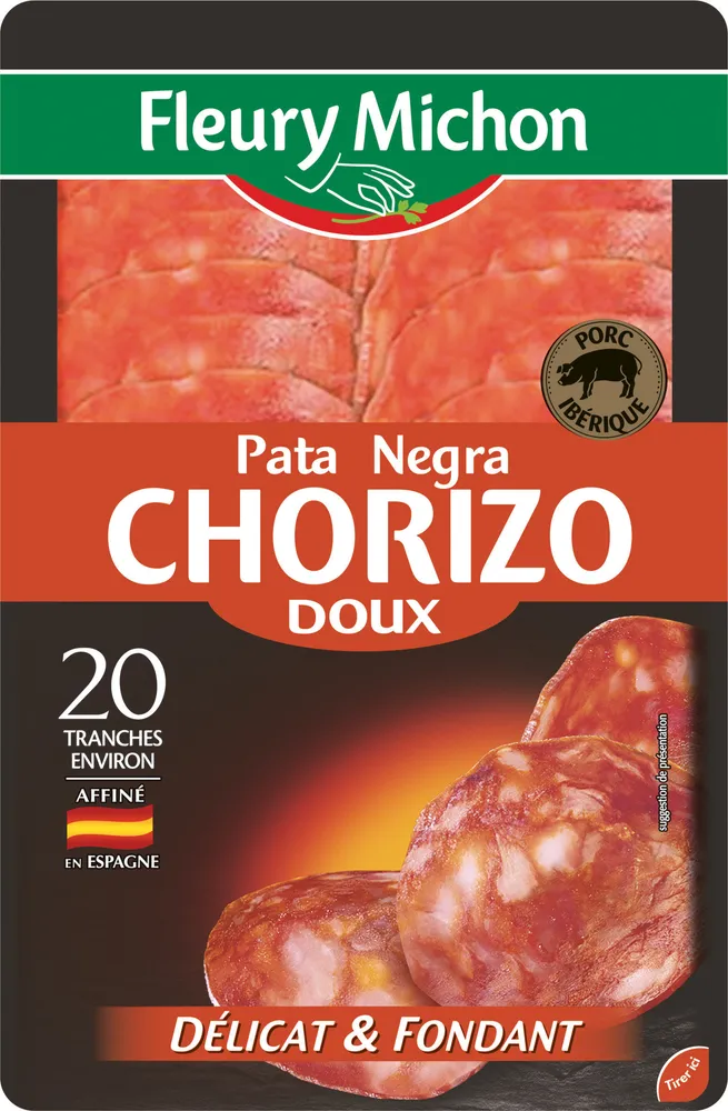 Chorizo doux Pata Negra - 60 g.