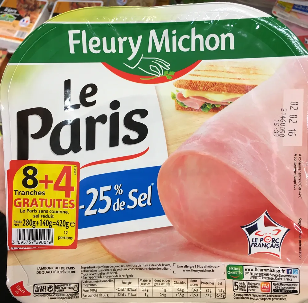 Le Paris (-25% de sel) (8 + 4 gratuites)