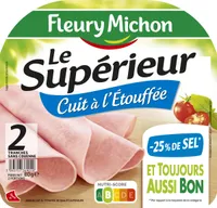 Le supérieur cuit à l'étouffée - 25% de sel* - 2 tranches