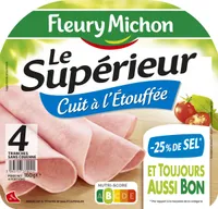 Le supérieur cuit à l'étouffée -25%  sel* - 4 tranches