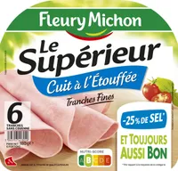 Le supérieur cuit à l'étouffée - tranches fines - 25% de sel * - 6 tranches