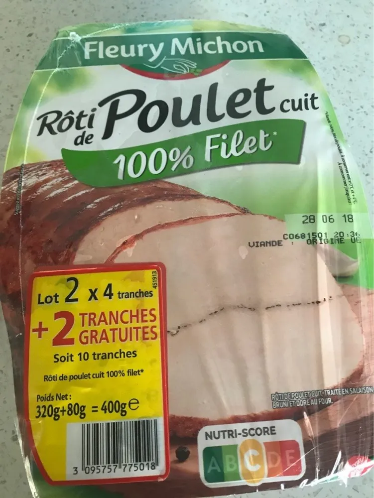 Roti de poulet cuit