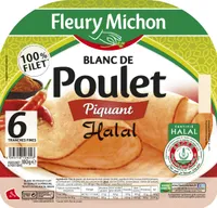 Blanc de poulet piquant Halal - 6 tranches