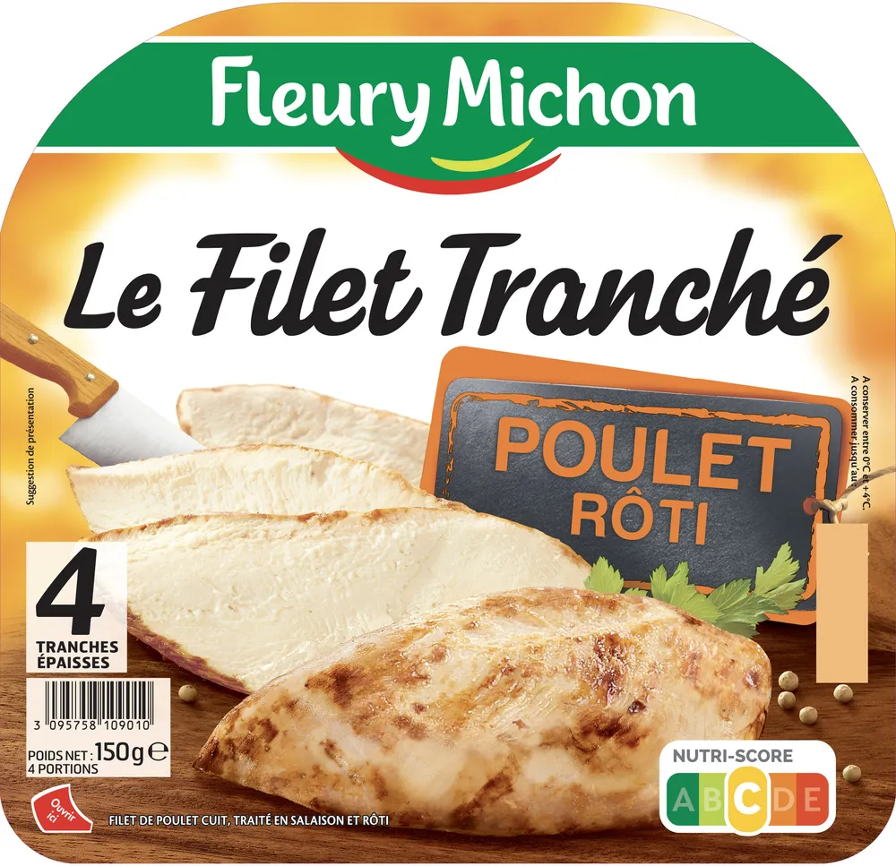 FILET TRANCHE DE POULET ROTI - 4 Tr.