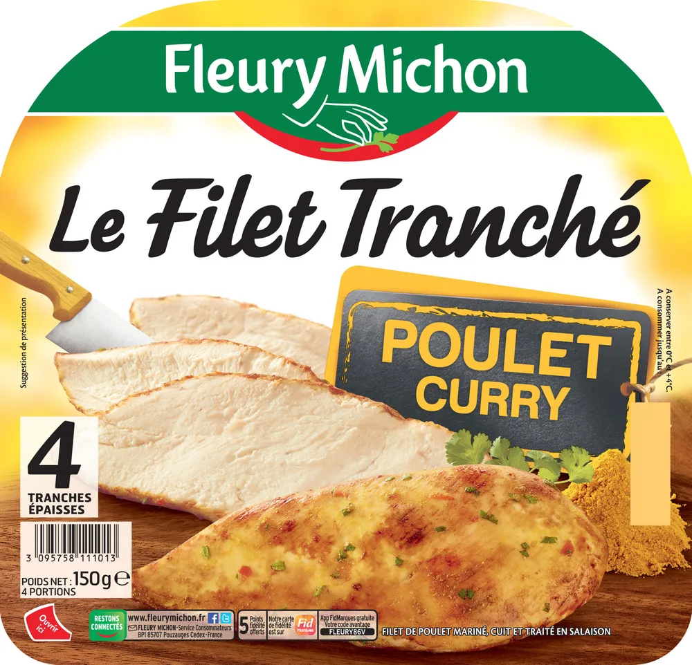 FILET TRANCHE DE POULET CURRY - 4 tr.