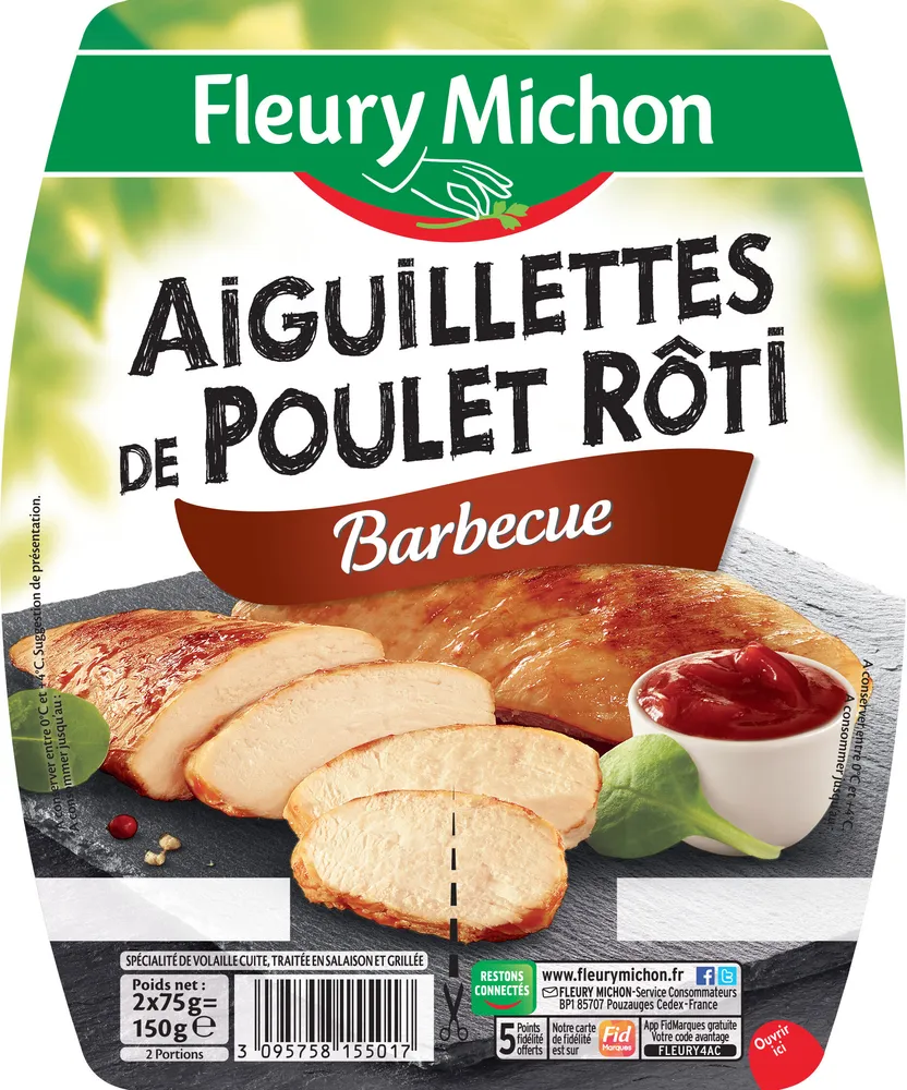 Aiguillettes de poulet rôti barbecue - 150 g