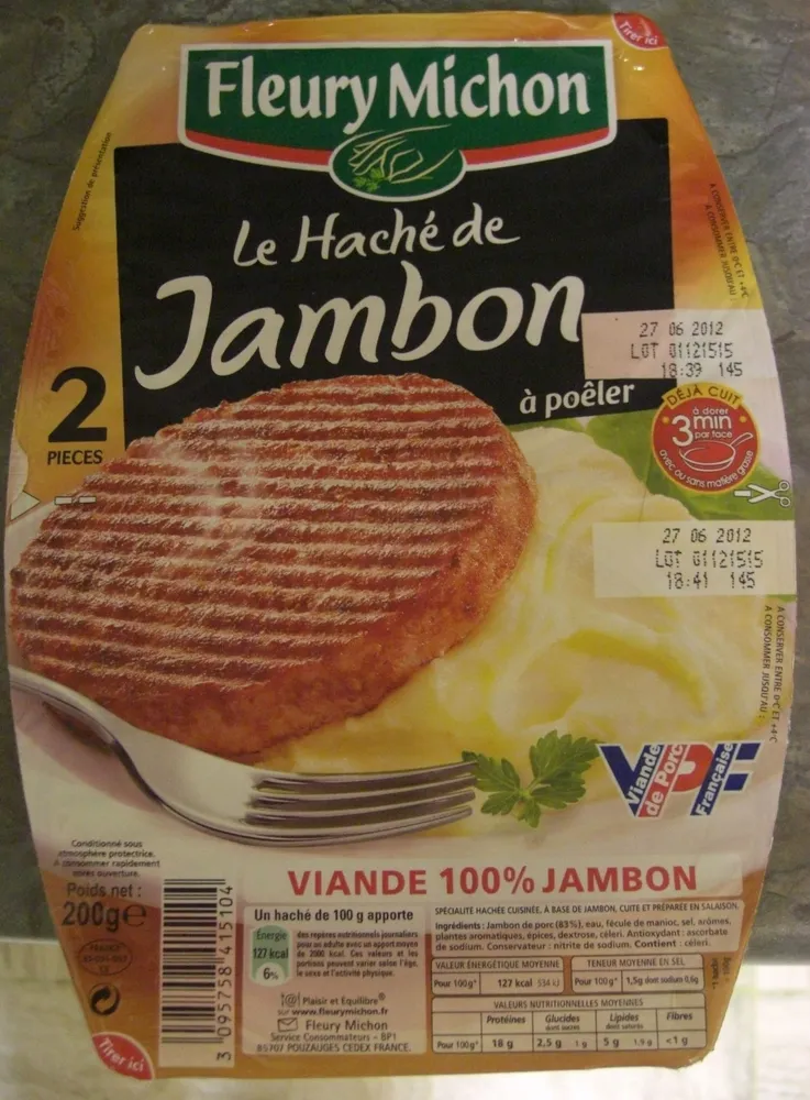 Le Haché de Jambon à poêler (2 Pièces)