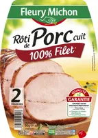 Rôti de porc cuit 100 % filet* - 2 tranches