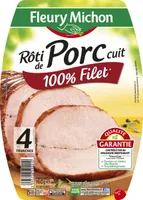 Rôti de porc cuit 100 % filet* - 4 tranches
