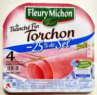Le Tranché Fin Torchon (- 25 % de Sel) 4 Tranches Fines Sans couenne