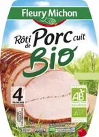 Rôti de porc cuit bio - 4 tranches