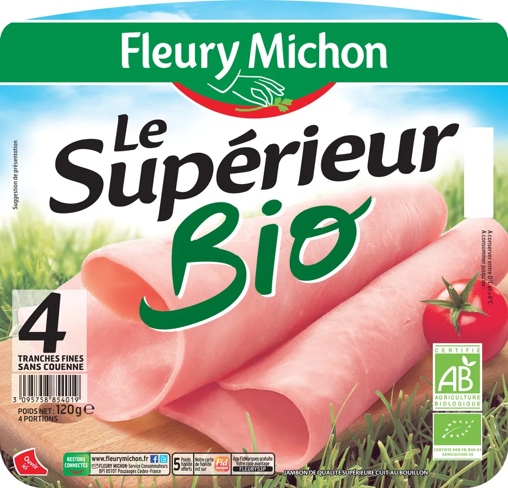 Le Supérieur bio - 4 tranches fines sans couenne