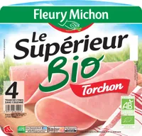 Le jambon bio torchon - 4 tranches fines sans couenne