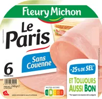 Le Paris  sans couenne - 25% de Sel*- 6 tr