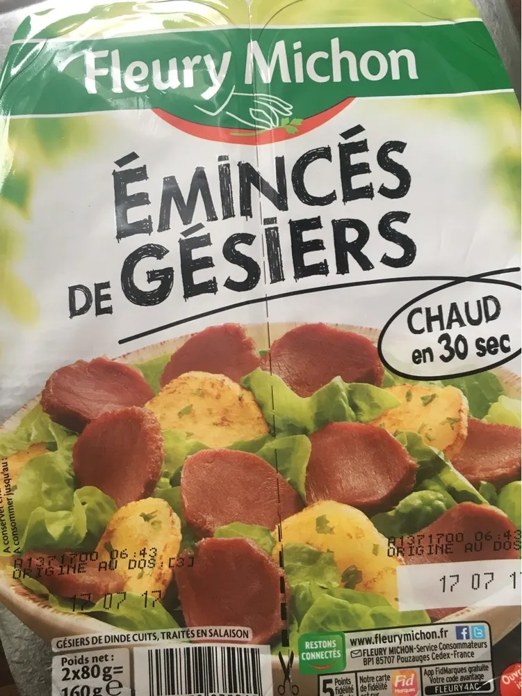 Émincés de gésiers