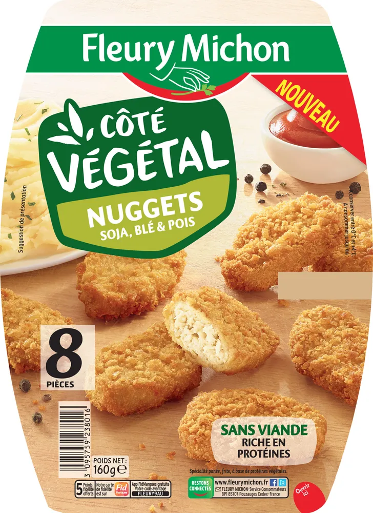 NUGGETS VEGETAL aux Soja, Blé et Pois