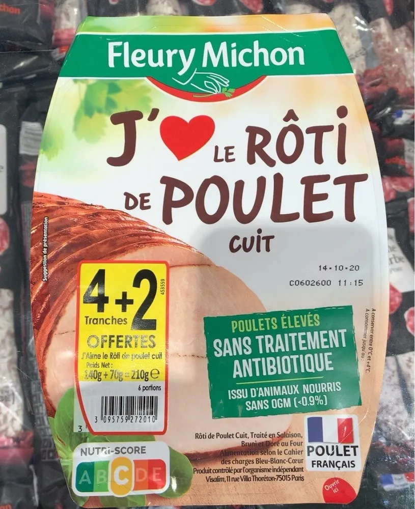 Poulet roti cuit