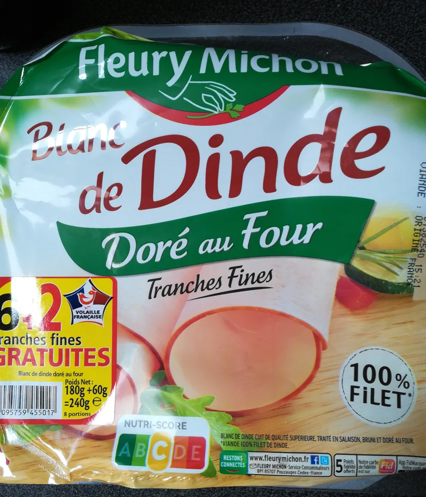 Blanc de dinde doré au four