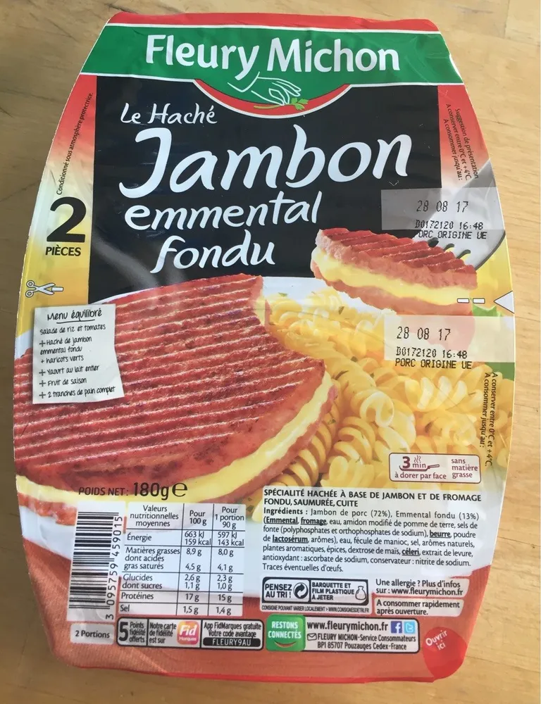 Le Haché jambon emmental fondu