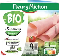 Jambon Supérieur sans couenne Bio - 4 tranches fines