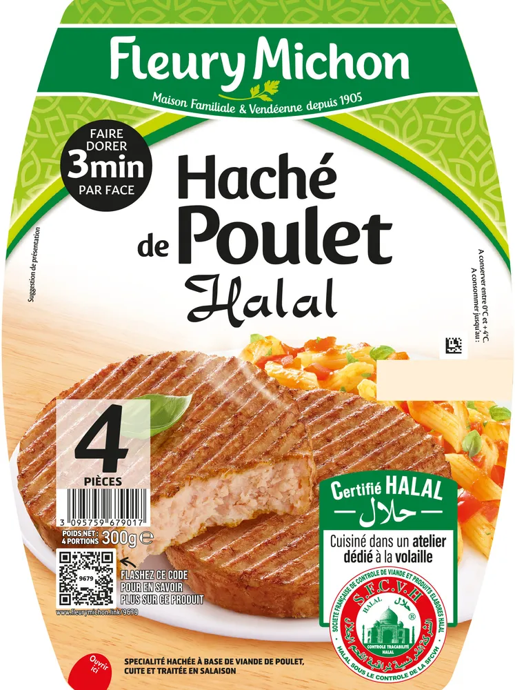 Haché de Poulet - 25% de sel - Halal