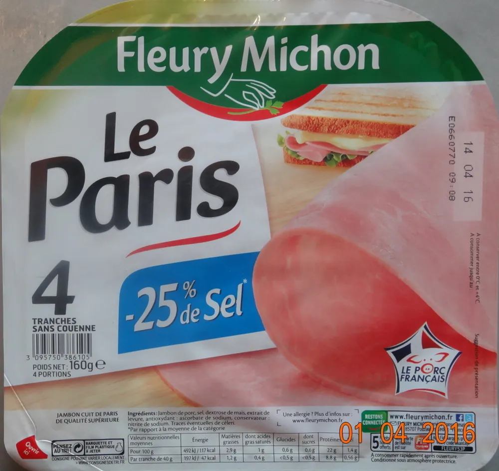 Le Paris, -25% de sel