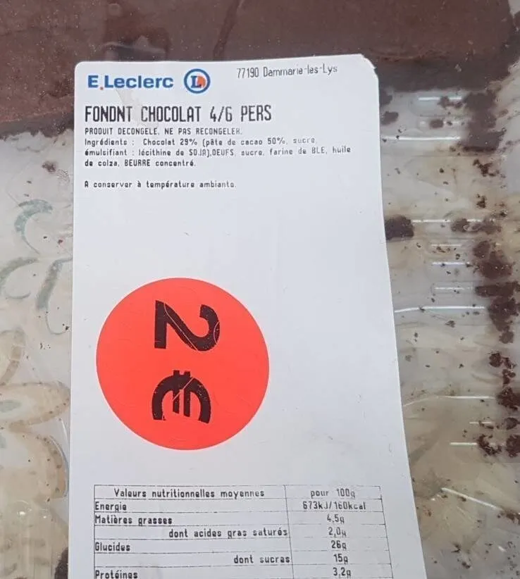 Fondant au chocolat