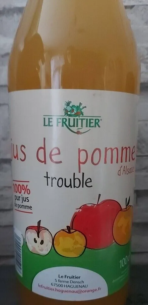 Jus de pomme trouble d'Alsace