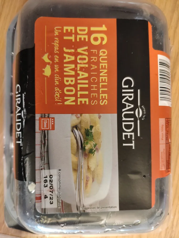 16 QUENELLES FRAÎCHES DE VOLAILLE ET JAMBON