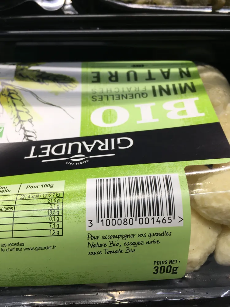 Quenelles Bio 300g